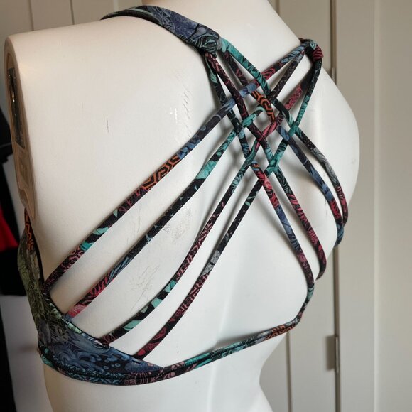 Lululemon Free To Be Bra Lunar New Year Artisan Multi Light Support Grn Blk Sz 6 - Picture 7 of 9